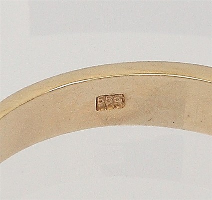 Finger Ring in 14kt 585 Gelb Gold mit Solitär Brillant