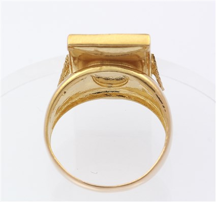 Finger Ring in 21kt Gelb Gold mit Zirkonia