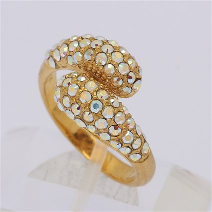 Ring in 925 Silber mit Strass Steinen